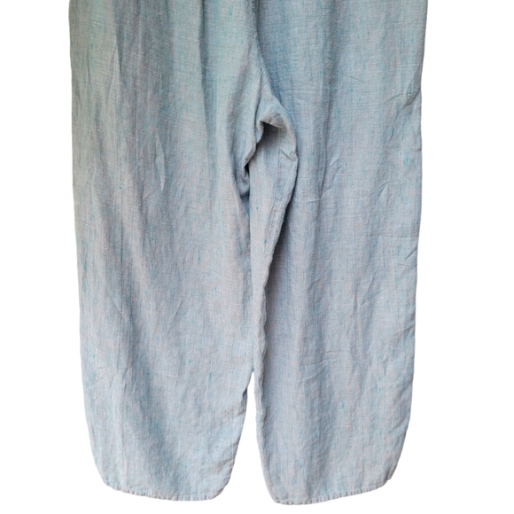 Flax 100% Linen Striped Wide Leg Pants Size M - Picture 6 of 15